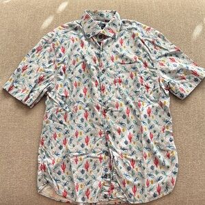 johnnie-O Multicolor Cactus Print Short Sleeve Shirt